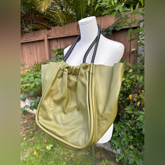 Proenza Schouler XL Ruched Tote Olive Green Calf Leather - Picture 7 of 17